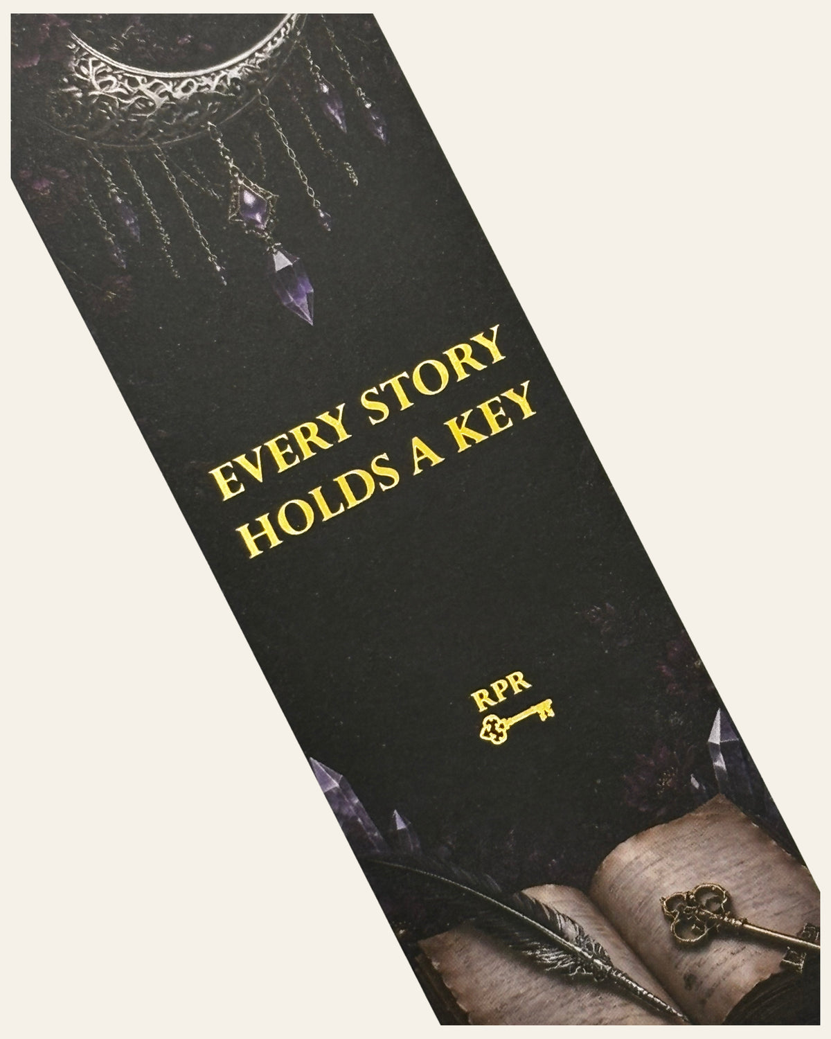 Quill and Key Paper Bookmark