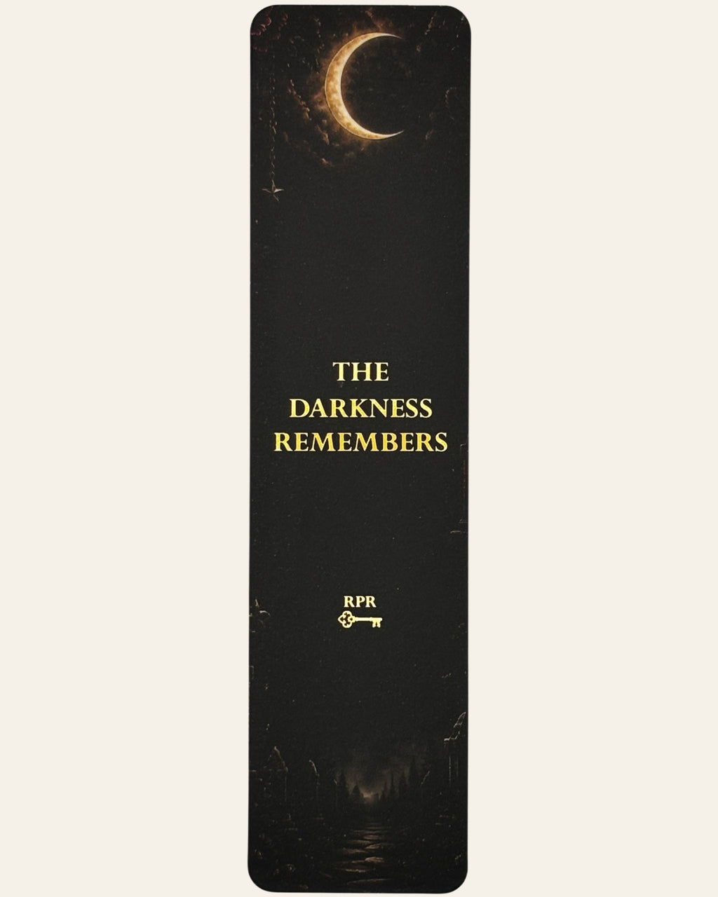 Skull & Moon Gold Foil Paper Bookmark