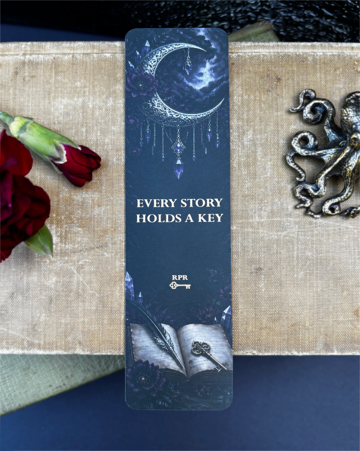 Quill and Key Paper Bookmark