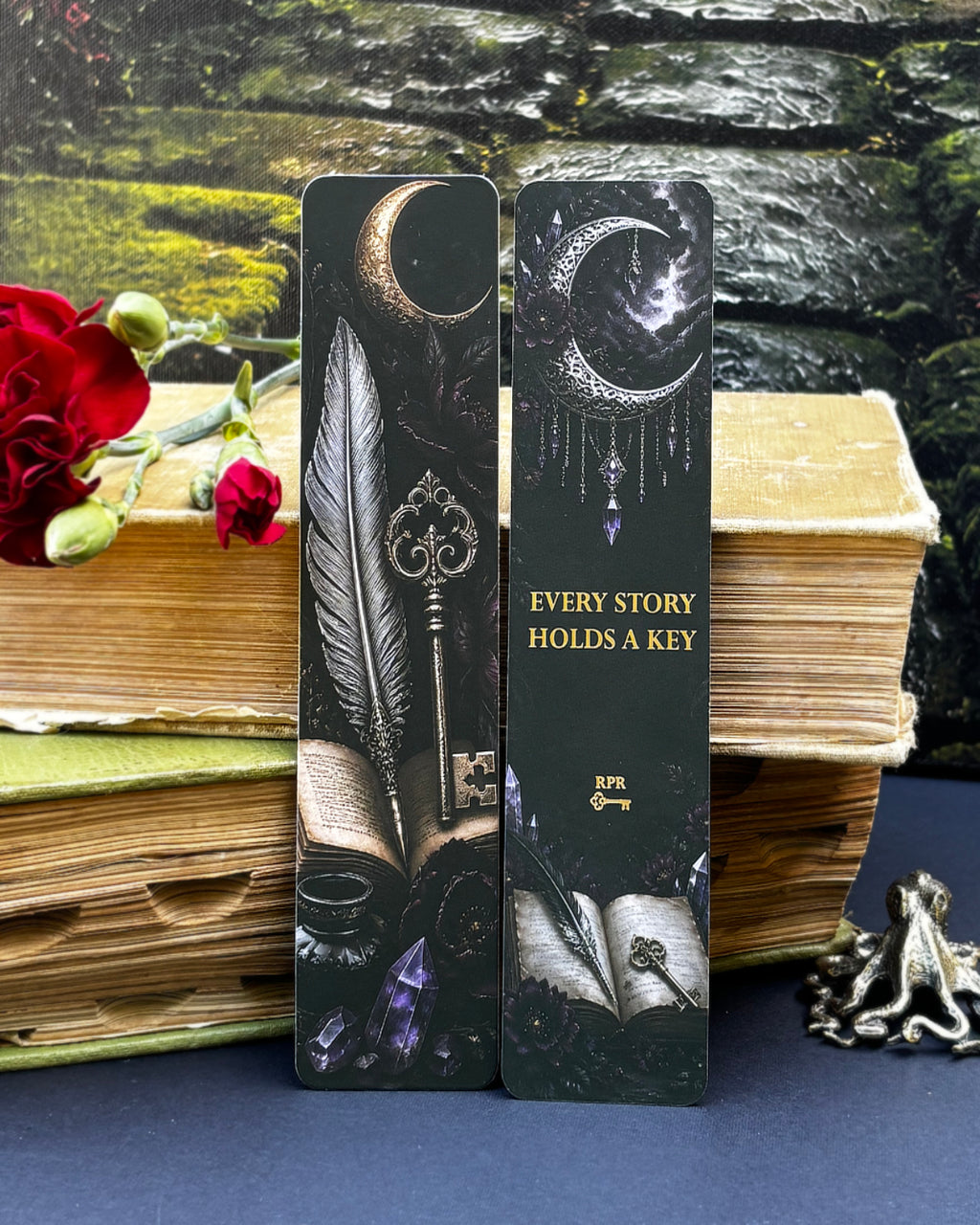 Quill and Key Paper Bookmark