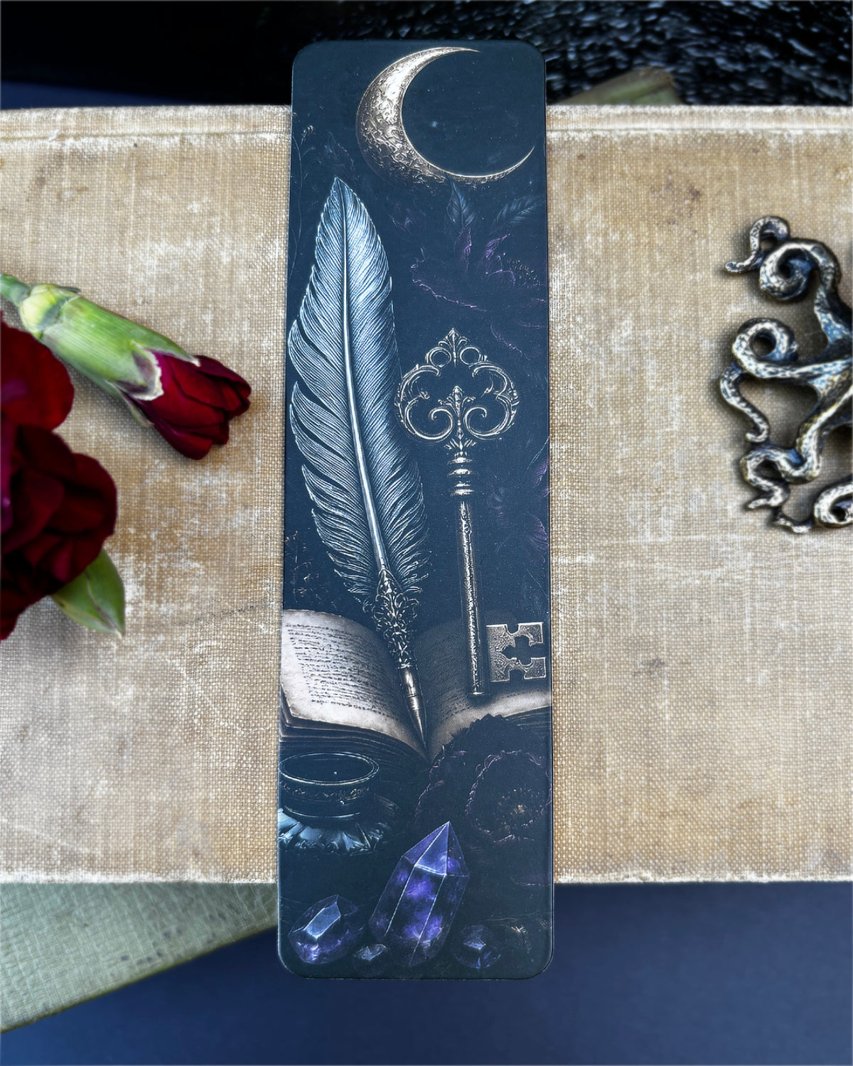 Quill and Key Paper Bookmark
