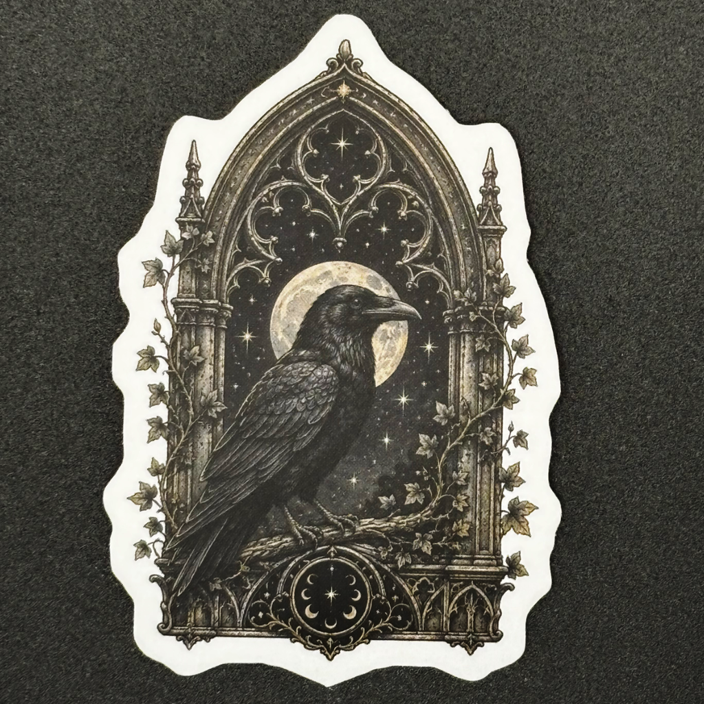 Raven Sticker | Dark Academia Bookish Decor