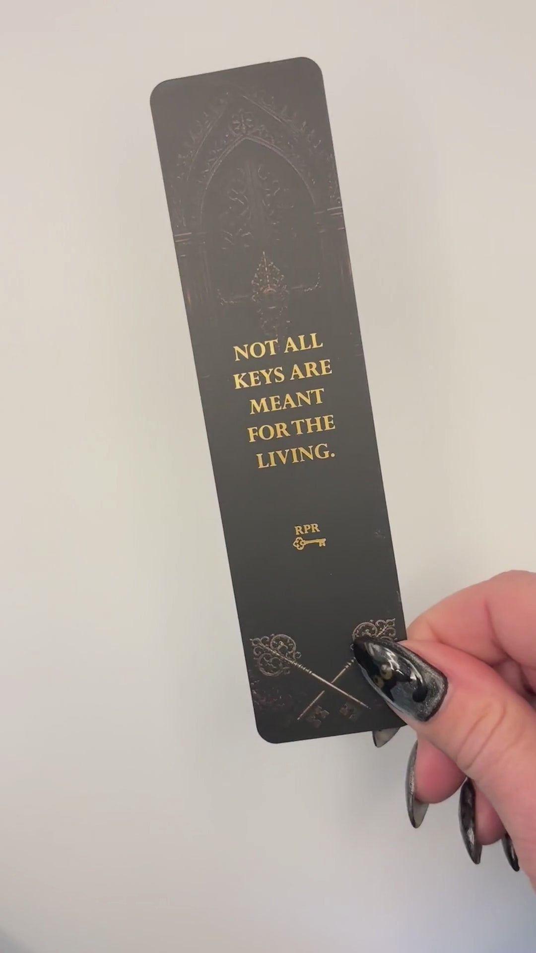 Skull and Crossed Keys Paper Bookmark
